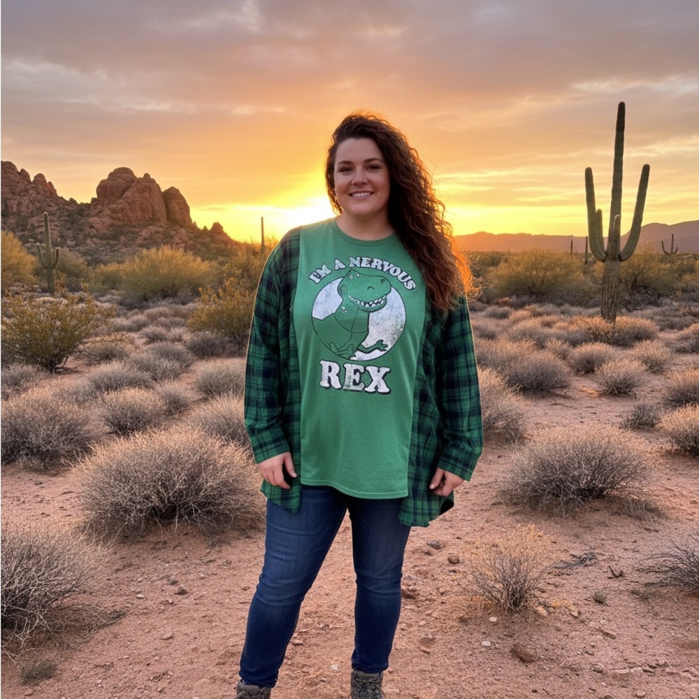 Upcycled I’m a Nervous Rex Top